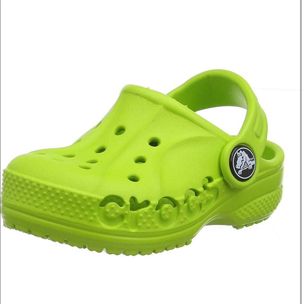 Toddler green crocs